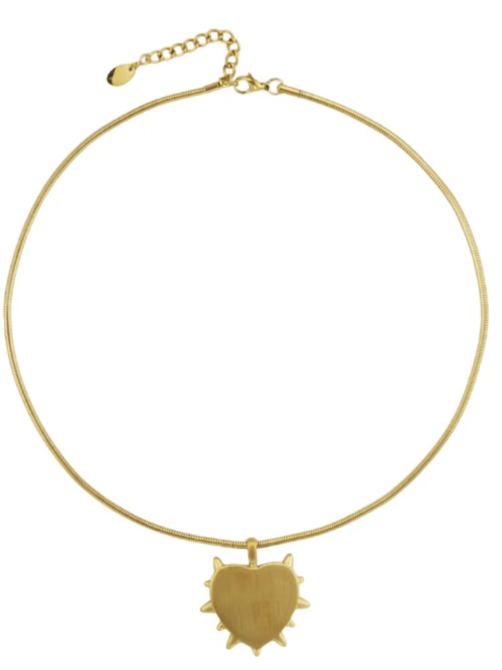 Spiked Heart Necklace - Women's Jewelry: Water proof
